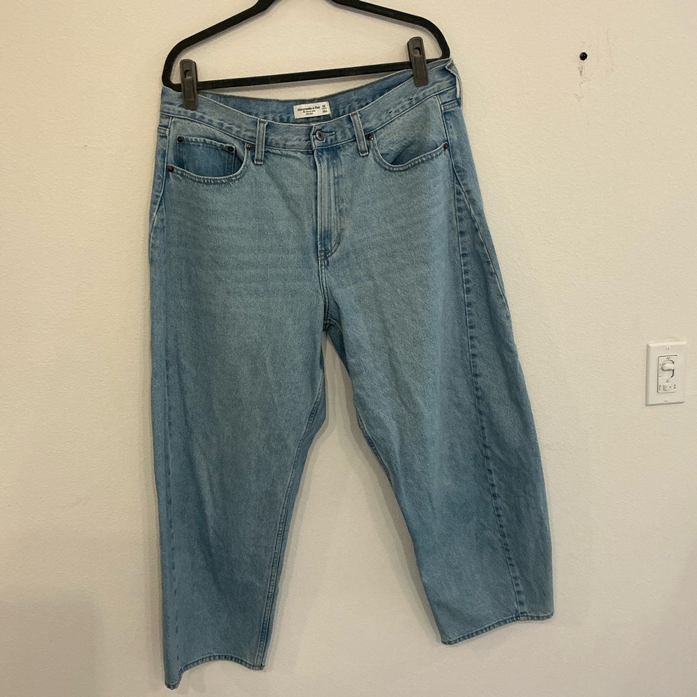 Abercrombie & Fitch Women's Light Blue Flare Jeans